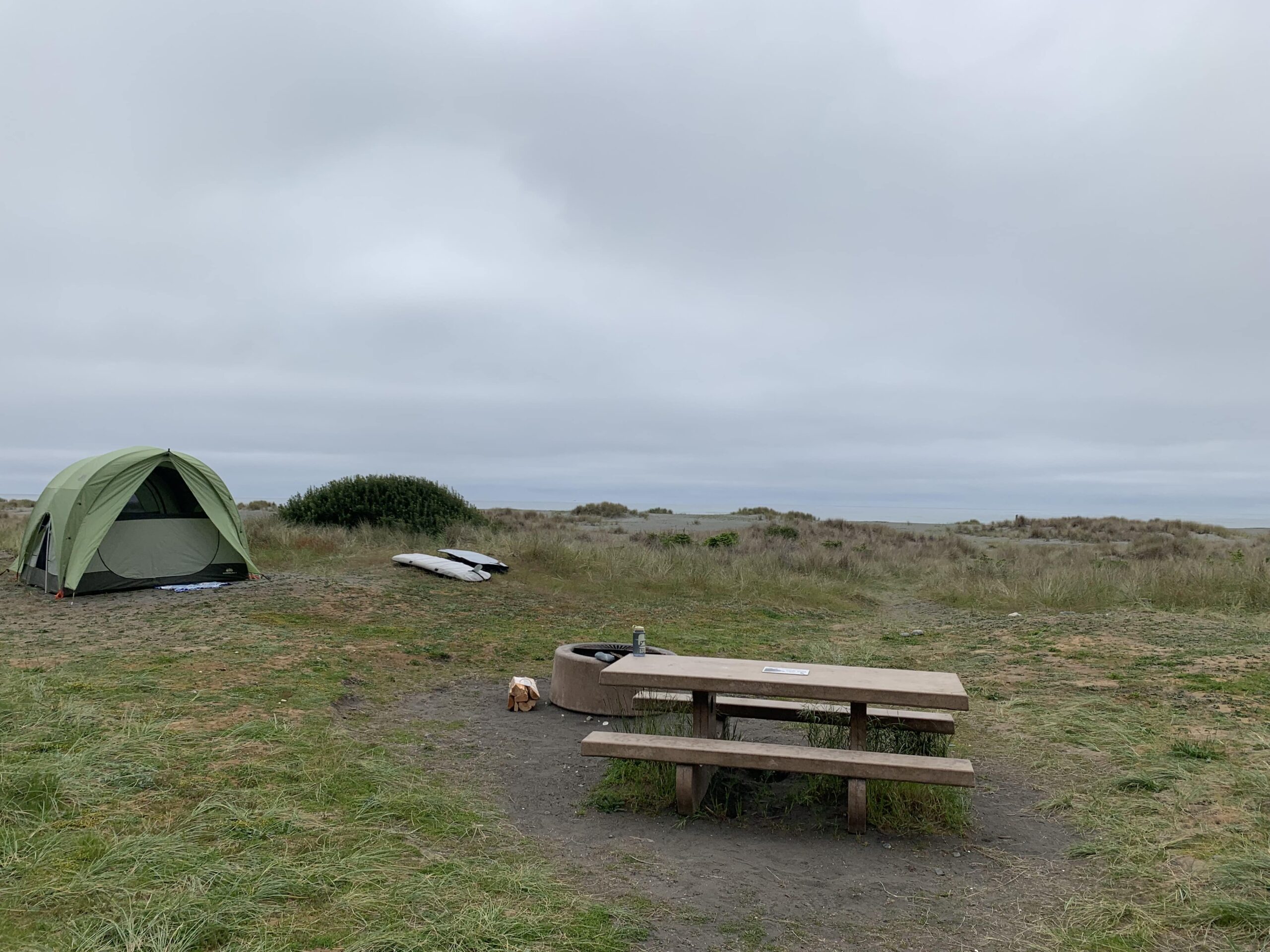 Gold Bluffs Beach Campground in Prairie Creek State Park